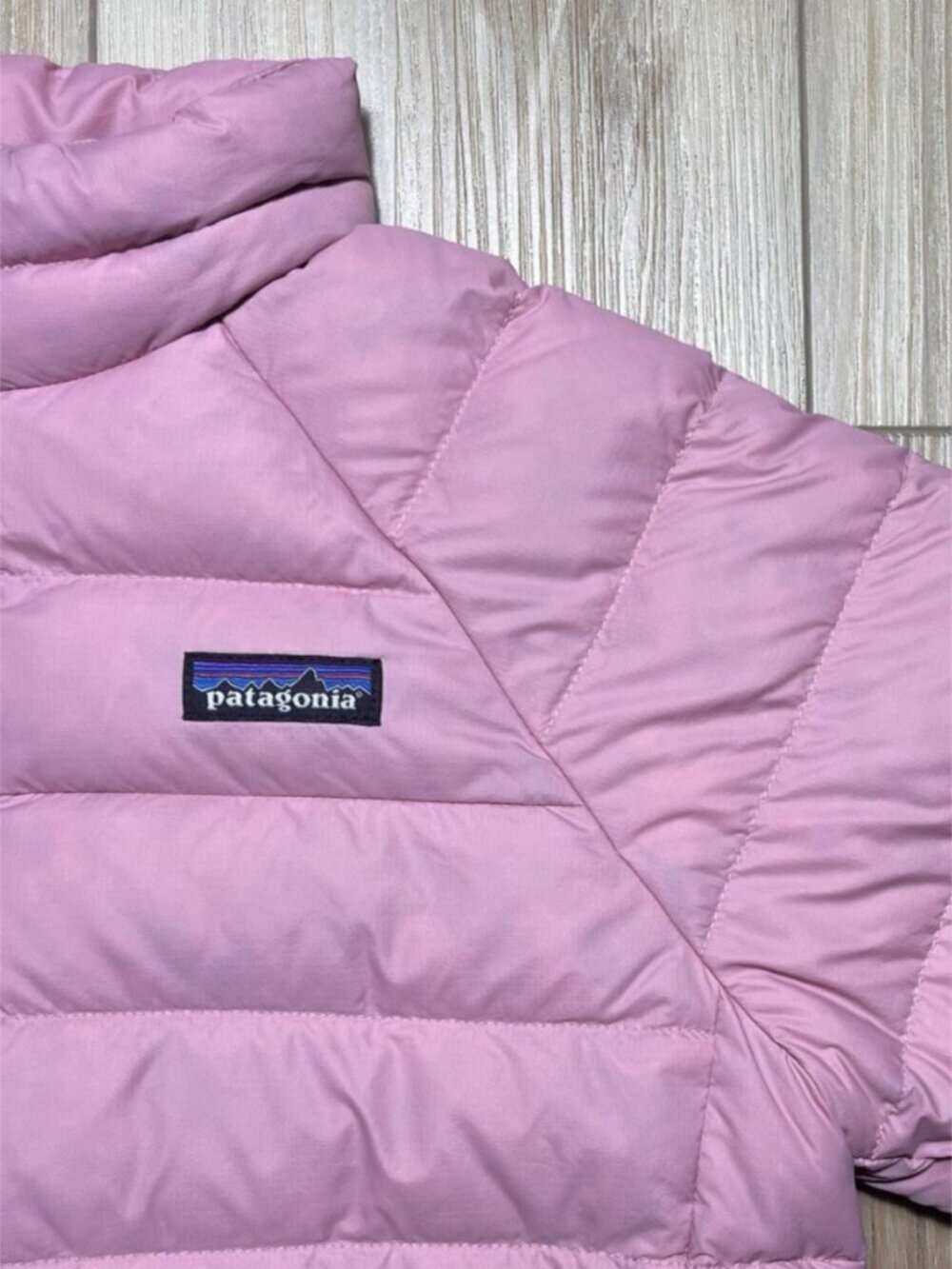 Patagonia Netplus Shells Recycled Pink Down Puffer Jacket -Youth Size Large (12) - Picture 9 of 16